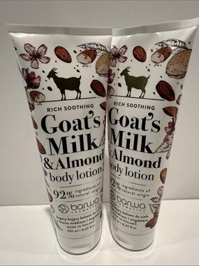 BARWA GOAT’s Milk & Almond Rich and soothing Body Lotion (2) Set.